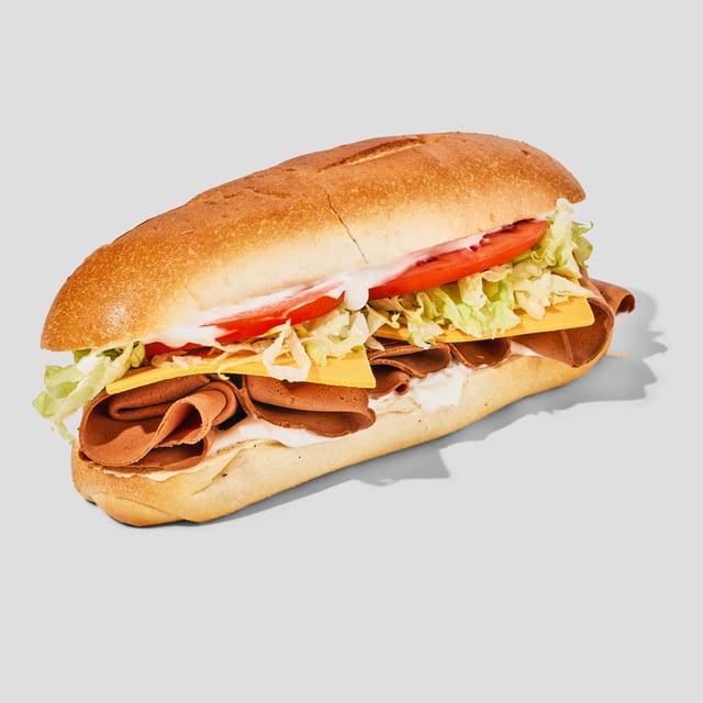 Turkey or Ham & Cheese Sub.