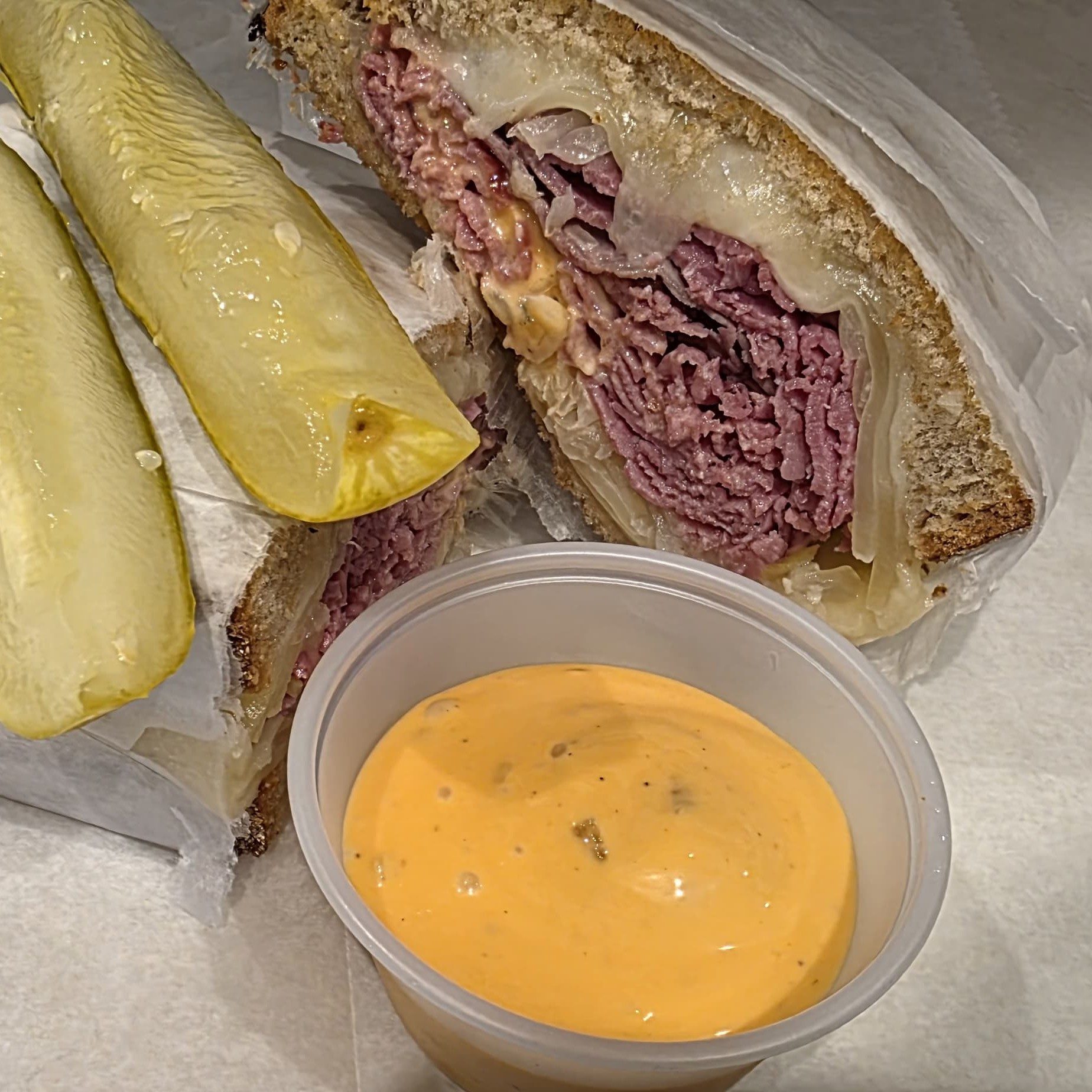 Pastrami Navel & Slaw.